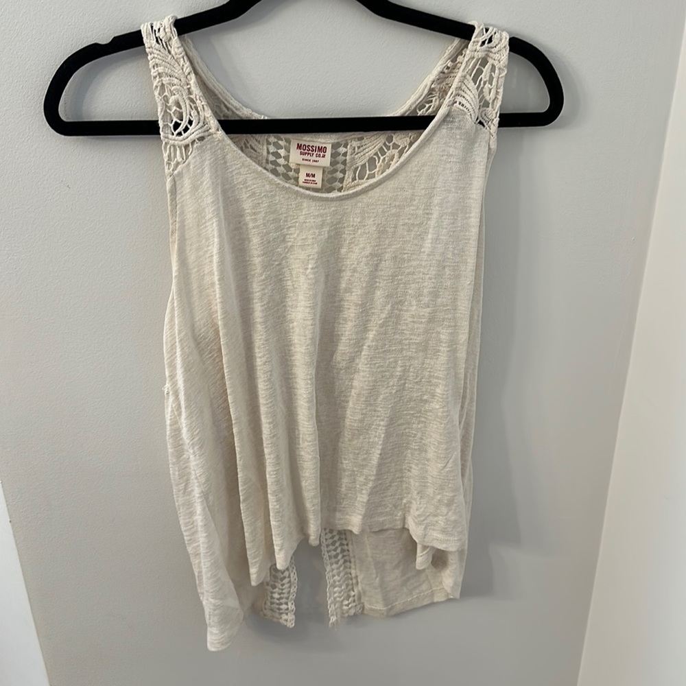 Tank top with open back accents